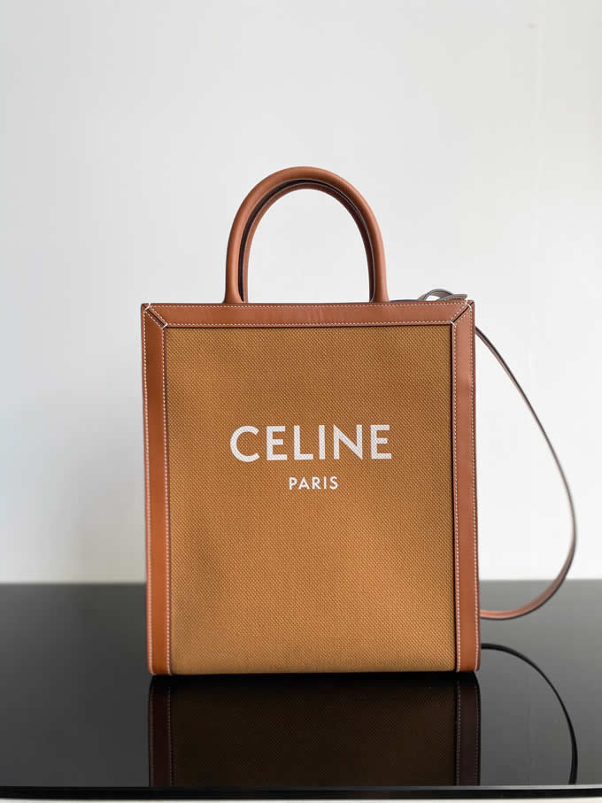 Fake Celine Cabas Triomphe Mini Yellow Shopping Bag Messenger Bag